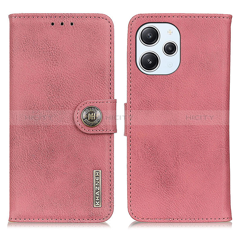 Coque Portefeuille Livre Cuir Etui Clapet K02Z pour Xiaomi Redmi 12 4G Rose Plus