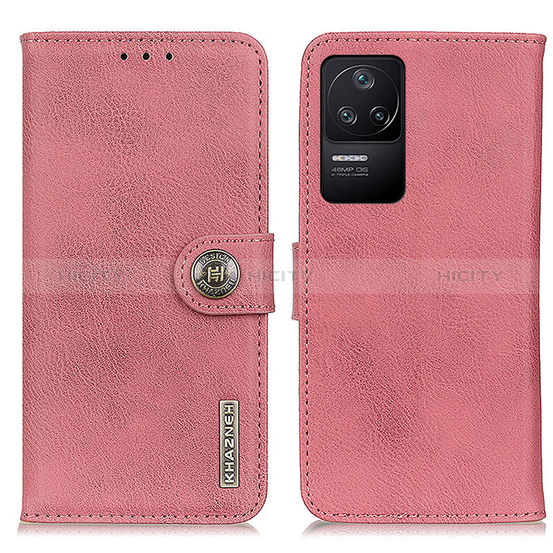 Coque Portefeuille Livre Cuir Etui Clapet K02Z pour Xiaomi Redmi K40S 5G Rose Plus