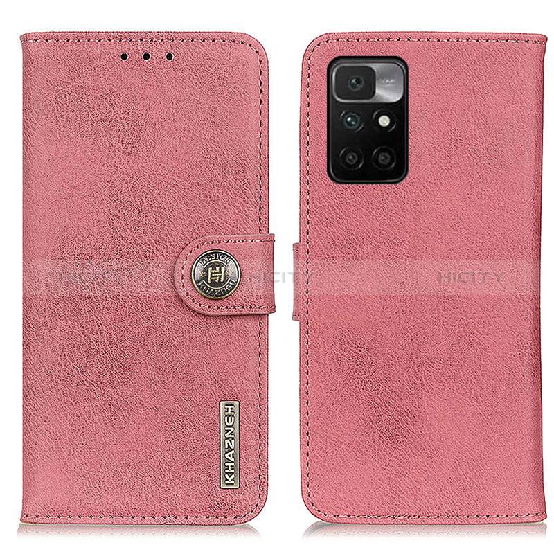 Coque Portefeuille Livre Cuir Etui Clapet K02Z pour Xiaomi Redmi Note 11 4G (2021) Rose Plus