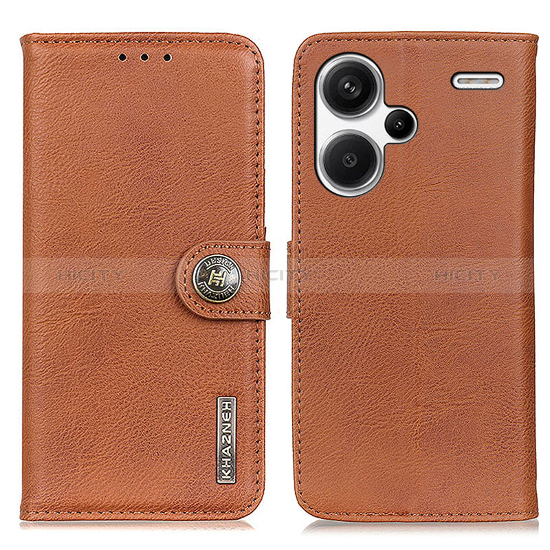 Coque Portefeuille Livre Cuir Etui Clapet K02Z pour Xiaomi Redmi Note 13 Pro+ Plus 5G Marron Plus