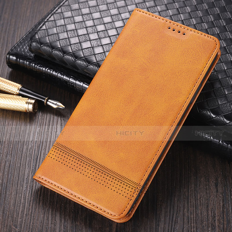 Coque Portefeuille Livre Cuir Etui Clapet K03 pour Huawei Mate 40 Brun Clair Plus