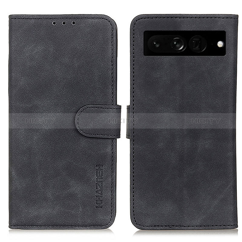 Coque Portefeuille Livre Cuir Etui Clapet K03Z pour Google Pixel 7 Pro 5G Noir Plus