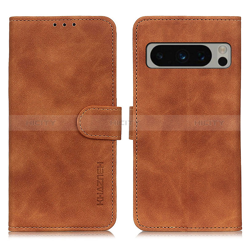 Coque Portefeuille Livre Cuir Etui Clapet K03Z pour Google Pixel 8 Pro 5G Marron Plus