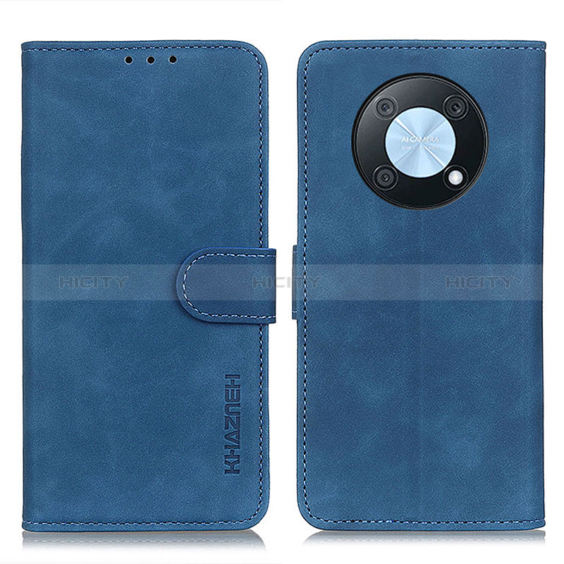 Coque Portefeuille Livre Cuir Etui Clapet K03Z pour Huawei Enjoy 50 Pro Bleu Plus