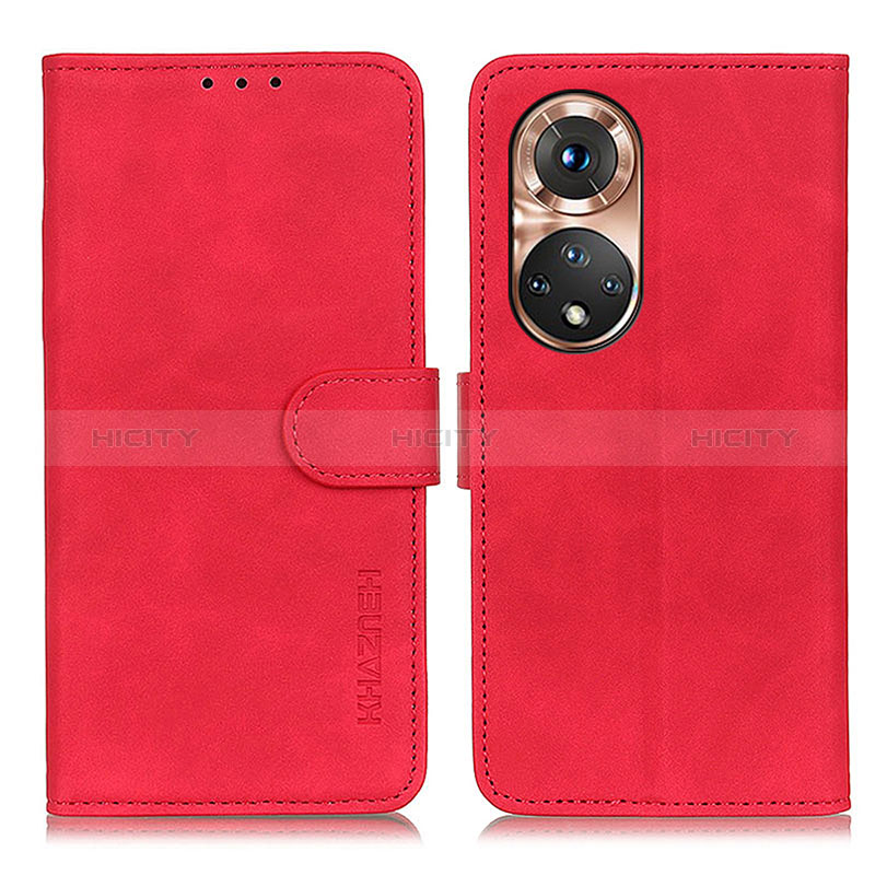 Coque Portefeuille Livre Cuir Etui Clapet K03Z pour Huawei Honor 50 5G Rouge Plus