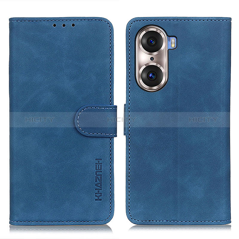 Coque Portefeuille Livre Cuir Etui Clapet K03Z pour Huawei Honor 60 5G Bleu Plus