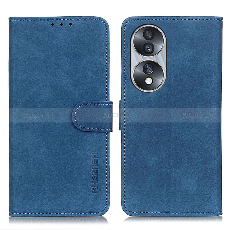 Coque Portefeuille Livre Cuir Etui Clapet K03Z pour Huawei Honor 70 5G Bleu Plus