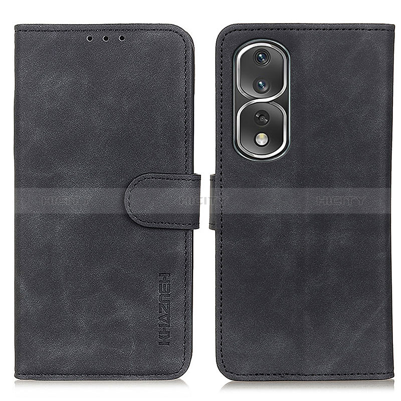 Coque Portefeuille Livre Cuir Etui Clapet K03Z pour Huawei Honor 80 Pro Flat 5G Noir Plus