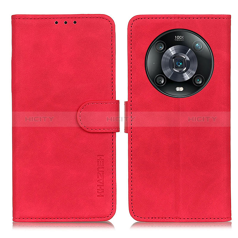 Coque Portefeuille Livre Cuir Etui Clapet K03Z pour Huawei Honor Magic4 Pro 5G Rouge Plus