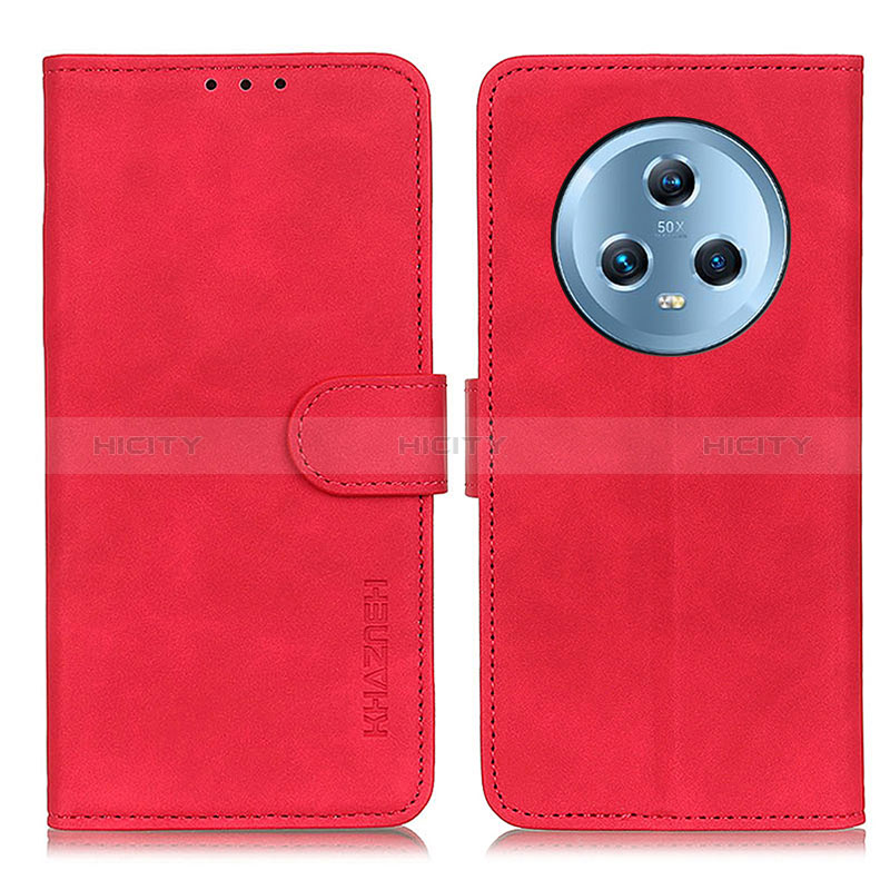 Coque Portefeuille Livre Cuir Etui Clapet K03Z pour Huawei Honor Magic5 5G Rouge Plus