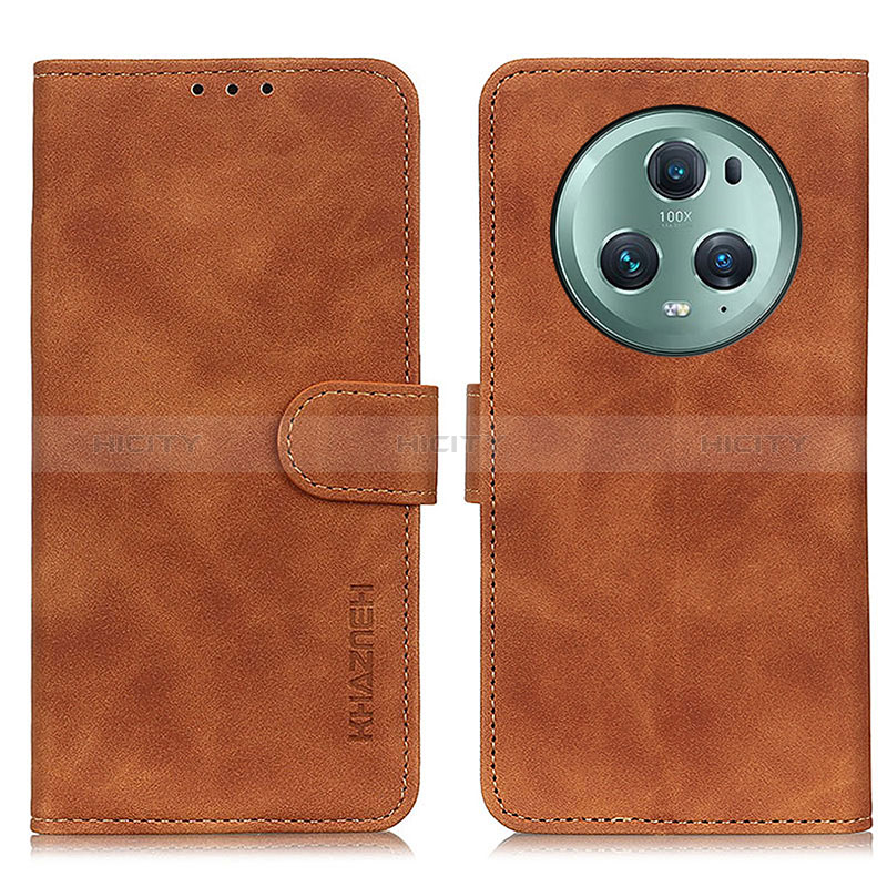 Coque Portefeuille Livre Cuir Etui Clapet K03Z pour Huawei Honor Magic5 Pro 5G Marron Plus