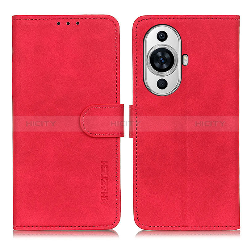 Coque Portefeuille Livre Cuir Etui Clapet K03Z pour Huawei Nova 11 Pro Rouge Plus