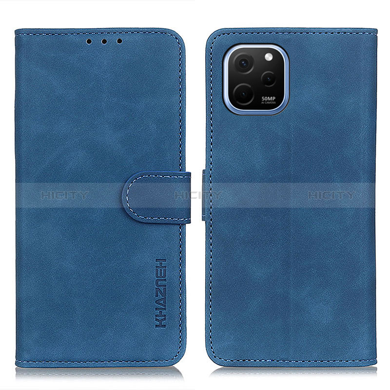 Coque Portefeuille Livre Cuir Etui Clapet K03Z pour Huawei Nova Y61 Bleu Plus