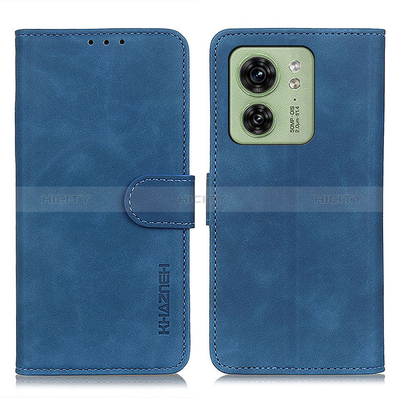 Coque Portefeuille Livre Cuir Etui Clapet K03Z pour Motorola Moto Edge (2023) 5G Bleu Plus