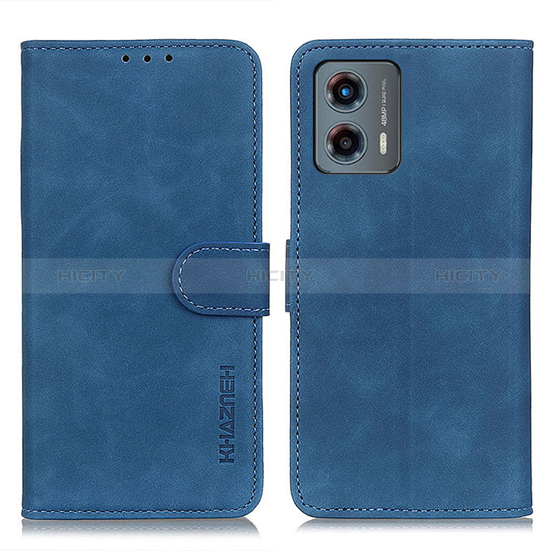 Coque Portefeuille Livre Cuir Etui Clapet K03Z pour Motorola Moto G 5G (2023) Bleu Plus