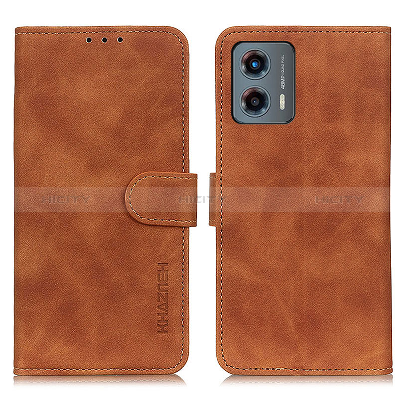 Coque Portefeuille Livre Cuir Etui Clapet K03Z pour Motorola Moto G 5G (2023) Marron Plus