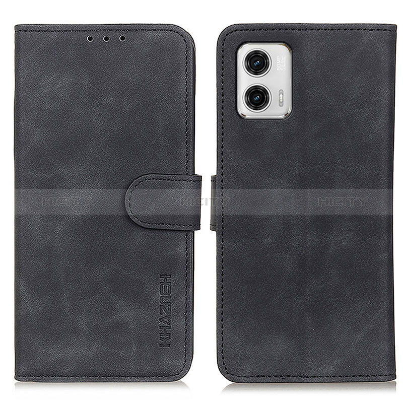 Coque Portefeuille Livre Cuir Etui Clapet K03Z pour Motorola Moto G73 5G Noir Plus