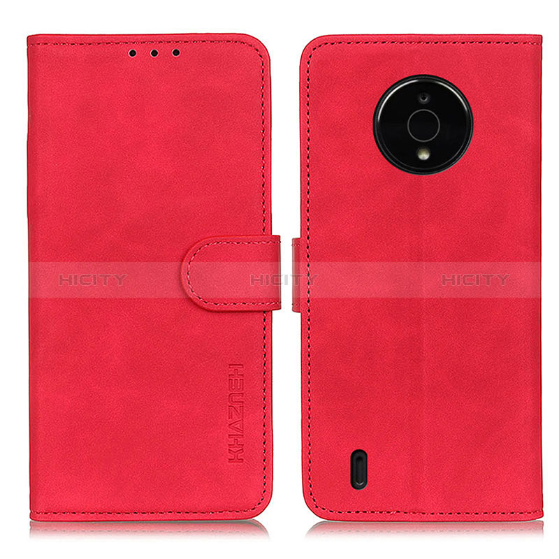 Coque Portefeuille Livre Cuir Etui Clapet K03Z pour Nokia C200 Rouge Plus