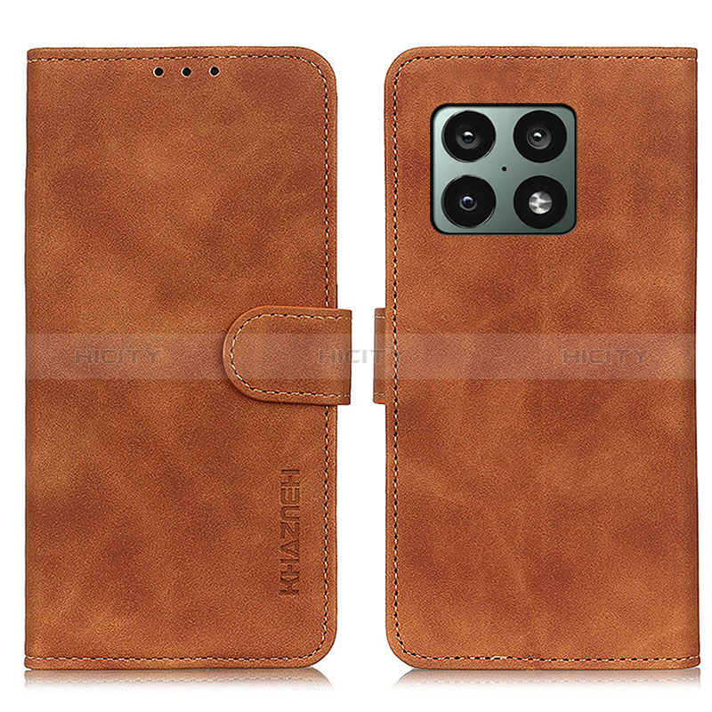 Coque Portefeuille Livre Cuir Etui Clapet K03Z pour OnePlus 10 Pro 5G Marron Plus