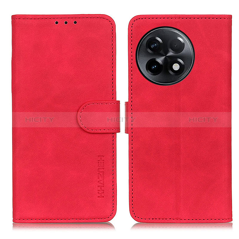 Coque Portefeuille Livre Cuir Etui Clapet K03Z pour OnePlus 11R 5G Rouge Plus