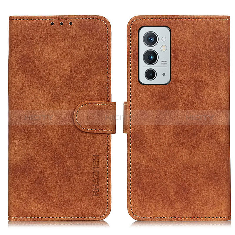 Coque Portefeuille Livre Cuir Etui Clapet K03Z pour OnePlus 9RT 5G Marron Plus