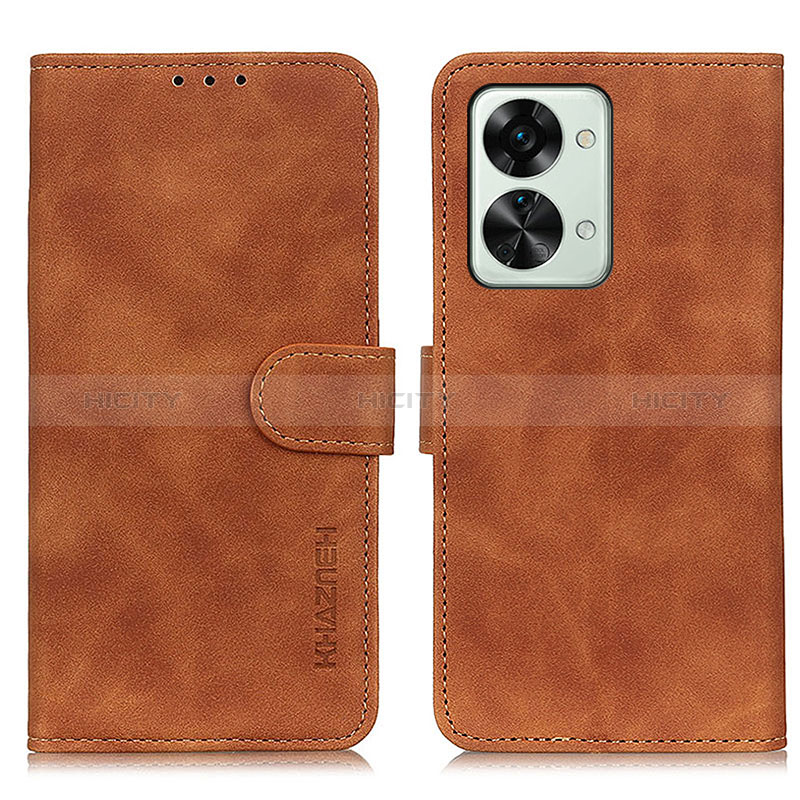 Coque Portefeuille Livre Cuir Etui Clapet K03Z pour OnePlus Nord 2T 5G Marron Plus