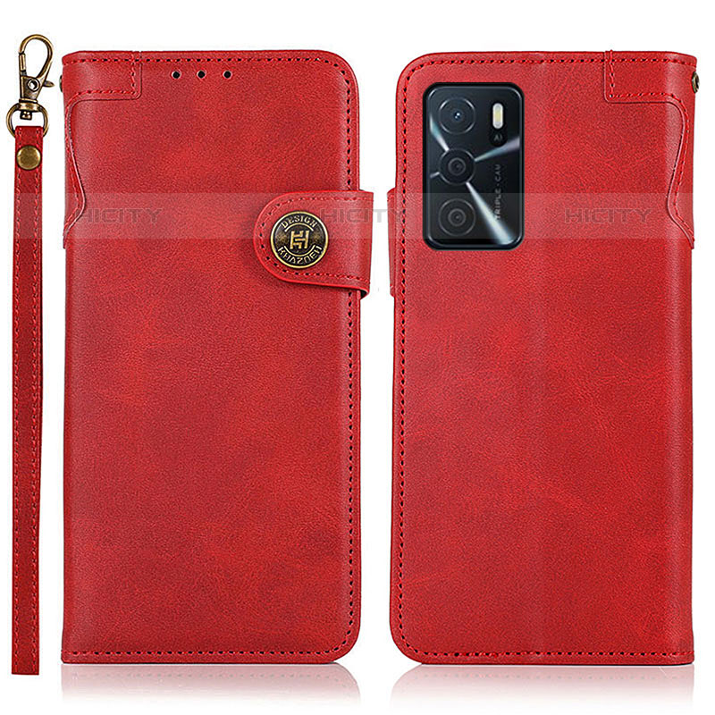 Coque Portefeuille Livre Cuir Etui Clapet K03Z pour Oppo A16s Rouge Plus
