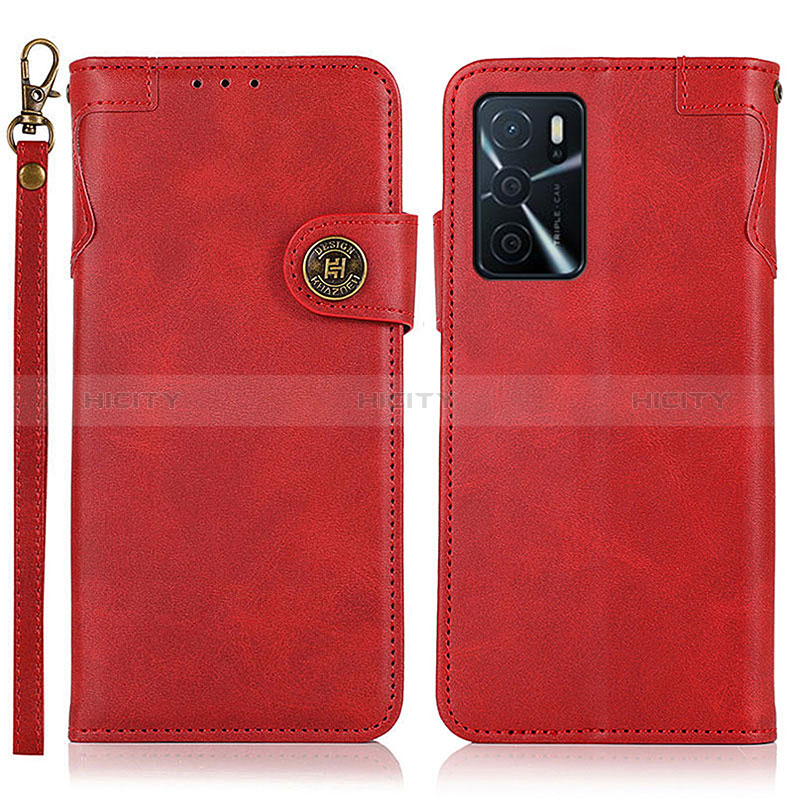 Coque Portefeuille Livre Cuir Etui Clapet K03Z pour Oppo A54s Rouge Plus