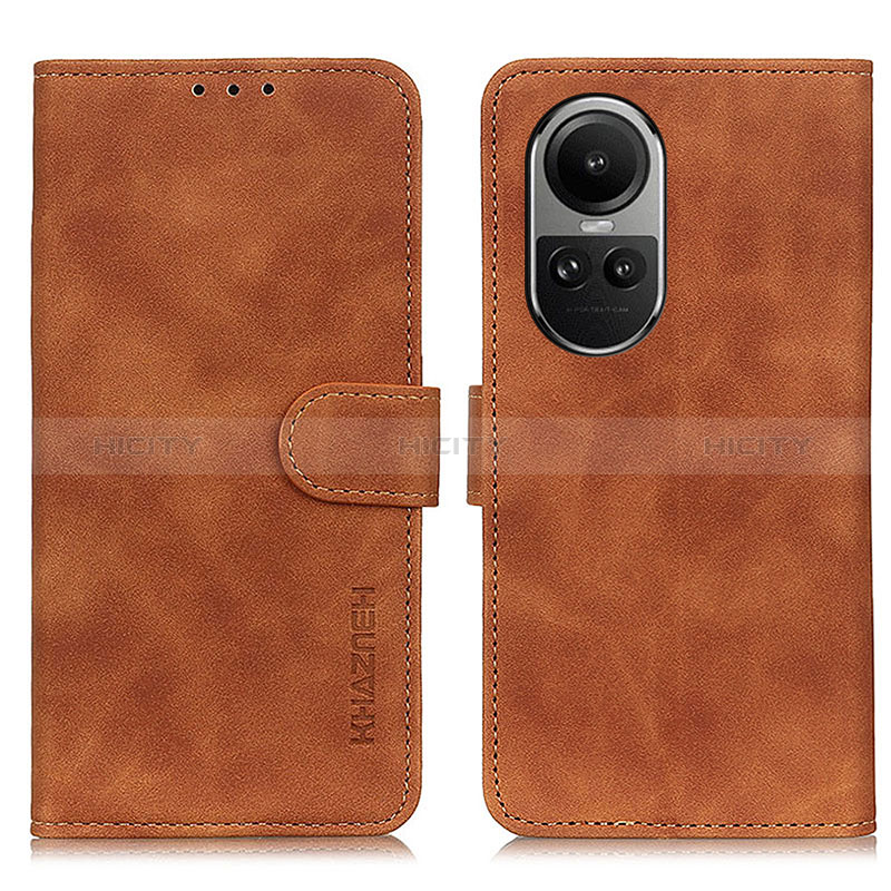 Coque Portefeuille Livre Cuir Etui Clapet K03Z pour Oppo Reno10 5G Marron Plus