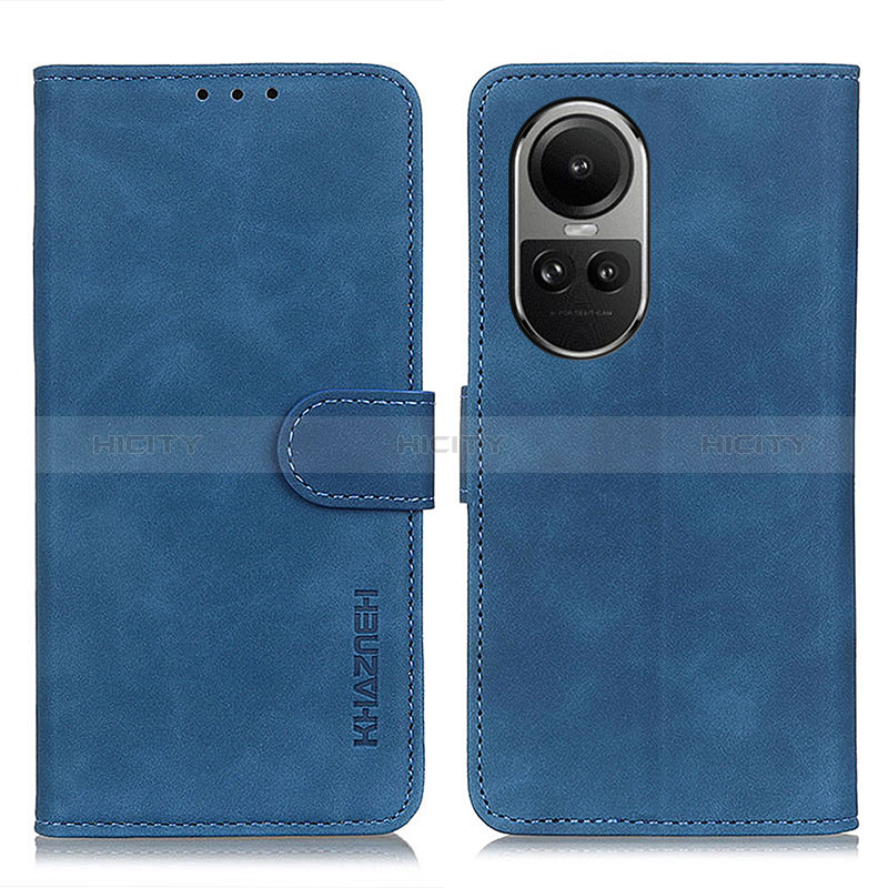 Coque Portefeuille Livre Cuir Etui Clapet K03Z pour Oppo Reno10 Pro 5G Bleu Plus