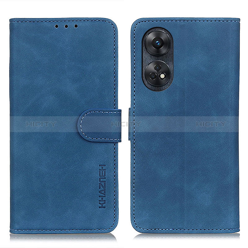 Coque Portefeuille Livre Cuir Etui Clapet K03Z pour Oppo Reno8 T 4G Bleu Plus