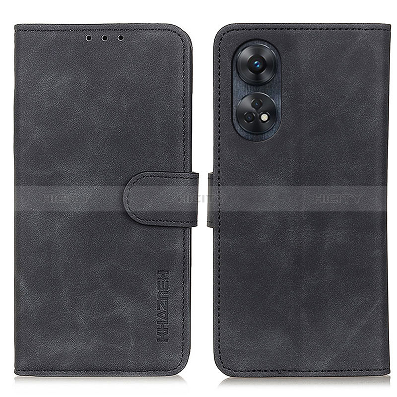 Coque Portefeuille Livre Cuir Etui Clapet K03Z pour Oppo Reno8 T 4G Noir Plus