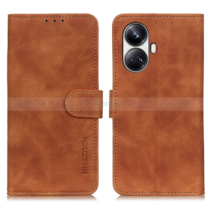 Coque Portefeuille Livre Cuir Etui Clapet K03Z pour Realme 10 Pro+ Plus 5G Marron Plus