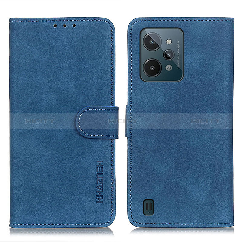 Coque Portefeuille Livre Cuir Etui Clapet K03Z pour Realme C31 Bleu Plus