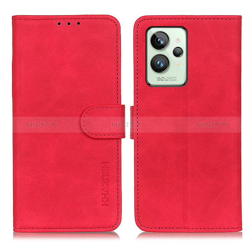 Coque Portefeuille Livre Cuir Etui Clapet K03Z pour Realme GT2 Pro 5G Rouge Plus