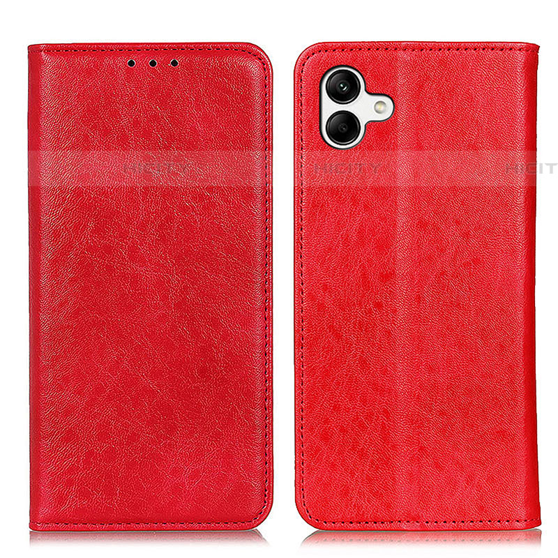 Coque Portefeuille Livre Cuir Etui Clapet K03Z pour Samsung Galaxy A04E Rouge Plus