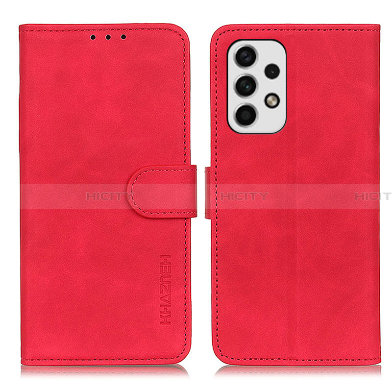 Coque Portefeuille Livre Cuir Etui Clapet K03Z pour Samsung Galaxy A23 4G Rouge Plus