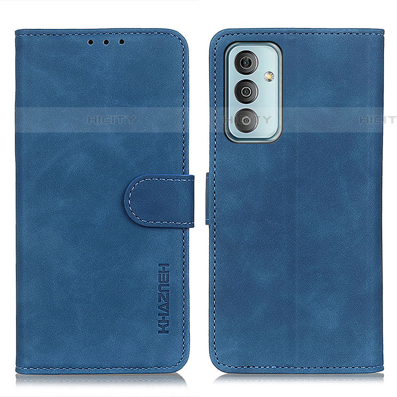 Coque Portefeuille Livre Cuir Etui Clapet K03Z pour Samsung Galaxy M13 4G Bleu Plus