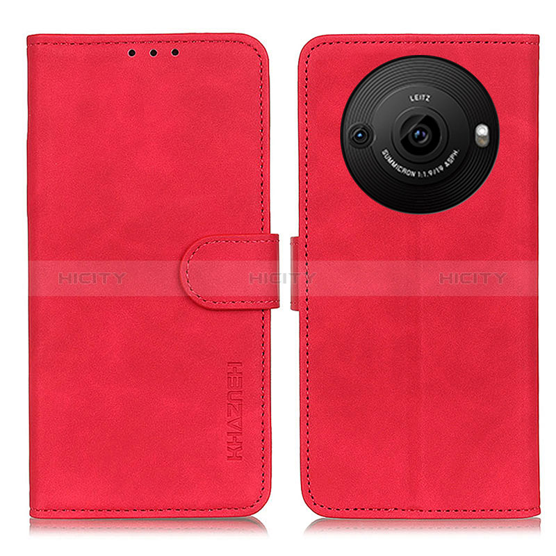 Coque Portefeuille Livre Cuir Etui Clapet K03Z pour Sharp Aquos R8 Pro Rouge Plus