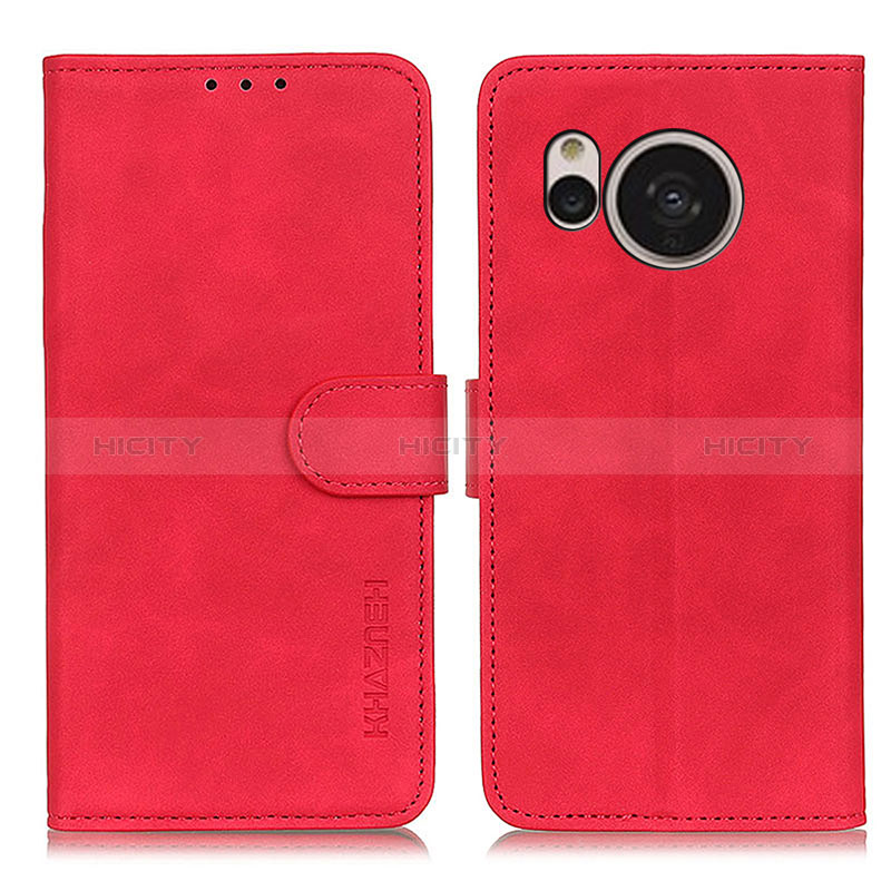 Coque Portefeuille Livre Cuir Etui Clapet K03Z pour Sharp Aquos Sense7 Plus Rouge Plus