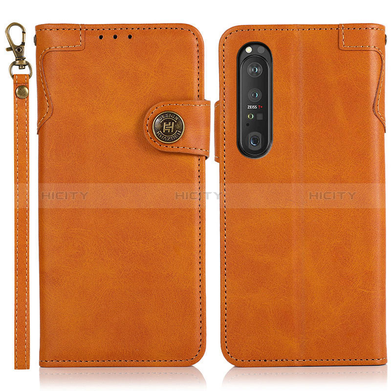 Coque Portefeuille Livre Cuir Etui Clapet K03Z pour Sony Xperia 1 III Marron Plus