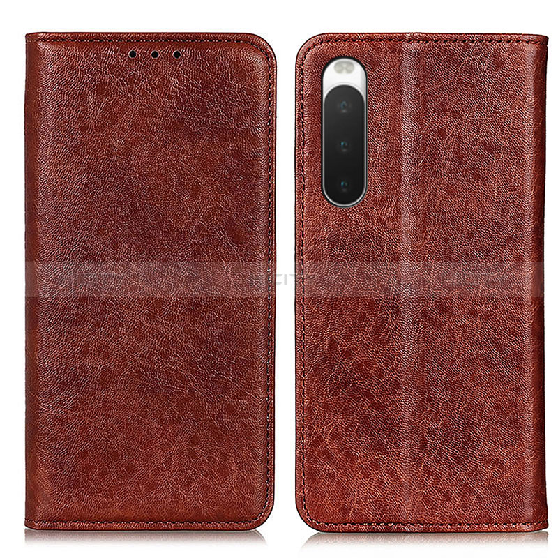 Coque Portefeuille Livre Cuir Etui Clapet K03Z pour Sony Xperia 10 IV SOG07 Marron Plus