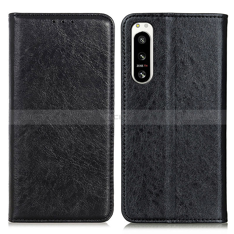 Coque Portefeuille Livre Cuir Etui Clapet K03Z pour Sony Xperia 5 IV Noir Plus