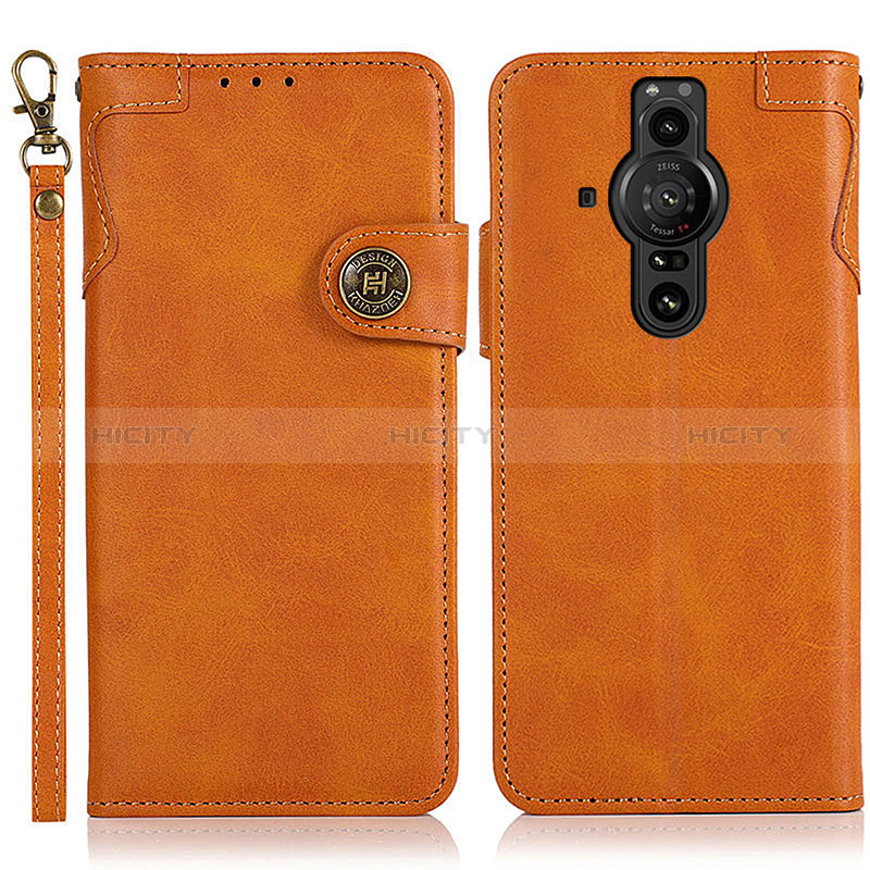 Coque Portefeuille Livre Cuir Etui Clapet K03Z pour Sony Xperia PRO-I Marron Plus