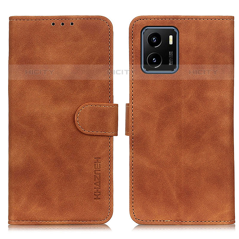 Coque Portefeuille Livre Cuir Etui Clapet K03Z pour Vivo iQOO U5x Marron Plus