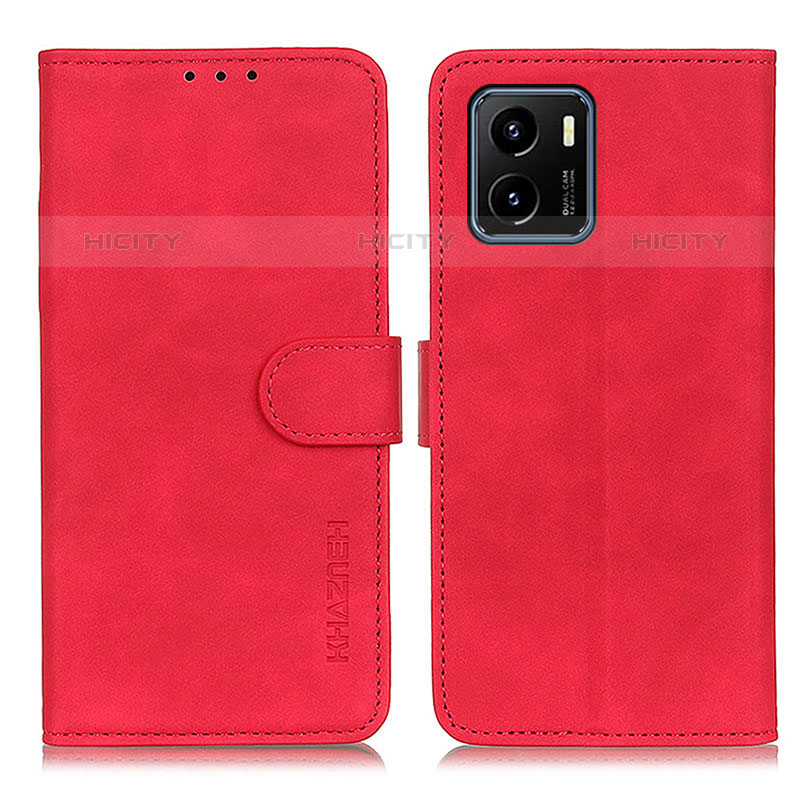 Coque Portefeuille Livre Cuir Etui Clapet K03Z pour Vivo iQOO U5x Rouge Plus