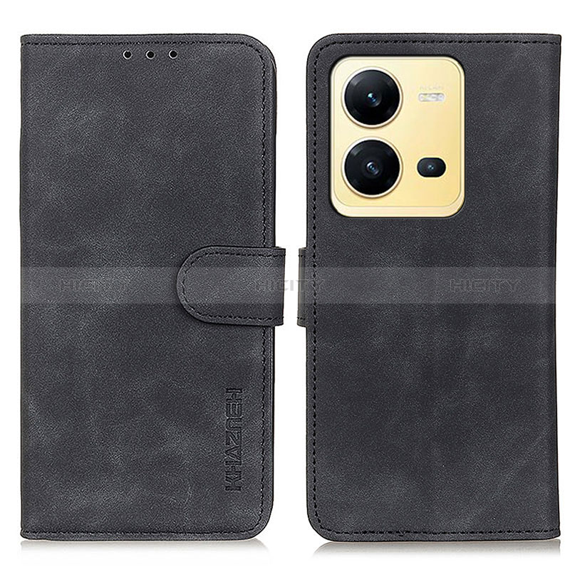 Coque Portefeuille Livre Cuir Etui Clapet K03Z pour Vivo V25e Noir Plus