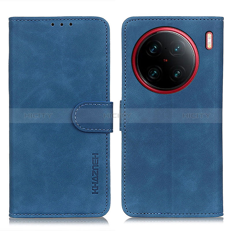 Coque Portefeuille Livre Cuir Etui Clapet K03Z pour Vivo X90 Pro+ Plus 5G Bleu Plus