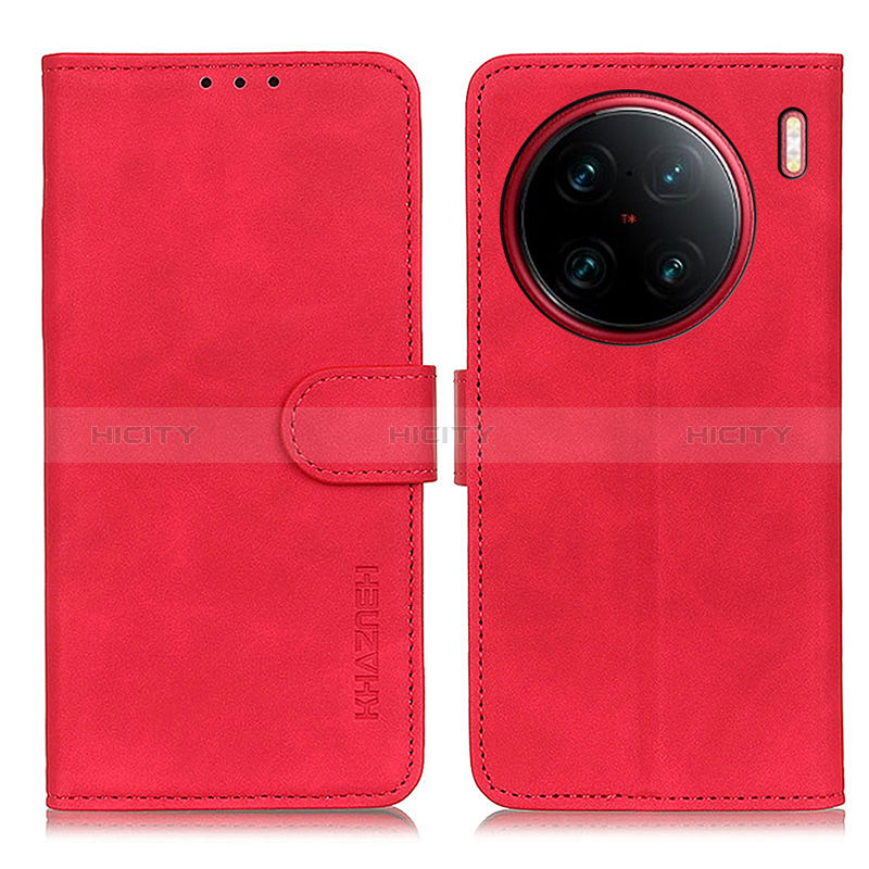 Coque Portefeuille Livre Cuir Etui Clapet K03Z pour Vivo X90 Pro+ Plus 5G Rouge Plus