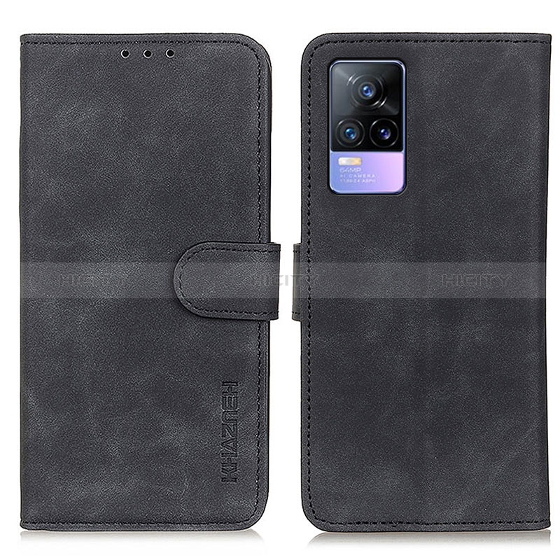 Coque Portefeuille Livre Cuir Etui Clapet K03Z pour Vivo Y73 (2021) Noir Plus